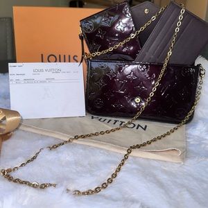 COPY - Felicie pochette monogram embossed Vernis calfskin leather